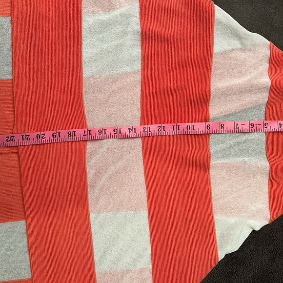 Coral and White Striped Sweater - Picture 14 of 15